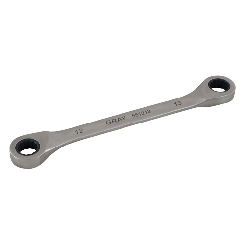 Double Box End Gear Ratcheting Wrench, 12 Point, 8 mm x 9 mm, Plain Finish Auto Electric Service Ltd.