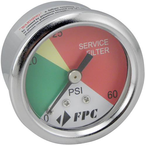 PG1326 Transmission Filter Pressure Gauge, 2" , 0 - 60 psi, Back Mount, Analogue Auto Electric Service Ltd.