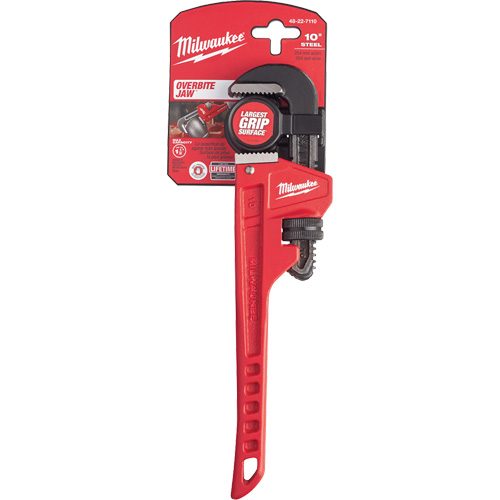 Cl&eacute; &agrave; tuyau, Cap des m&acirc;choires 1-1/2", Longueur 10", Fini Rev&ecirc;tement en poudre, Prise Ergonomique Auto Electric Service Ltd.