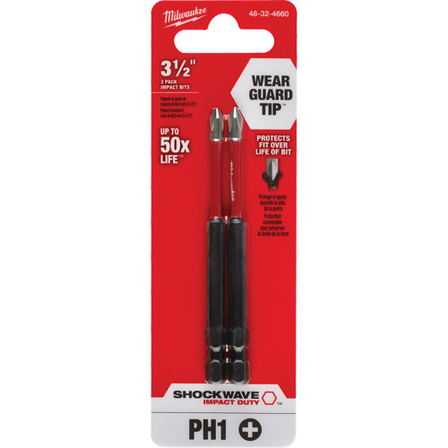 Shockwave Impact Duty Screwdriver Bit, Phillips, #1 Tip, 1/4" Drive Size, 3-1/2" Length Auto Electric Service Ltd.