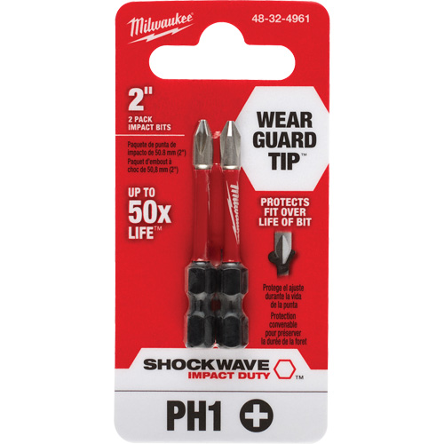Embout de tournevis Shockwave Impact Duty, Phillips, #1, Prise 1/4" Auto Electric Service Ltd.