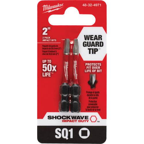 Shockwave Impact Duty Screwdriver Bit, Square, #1, 1/4" Drive Auto Electric Service Ltd.