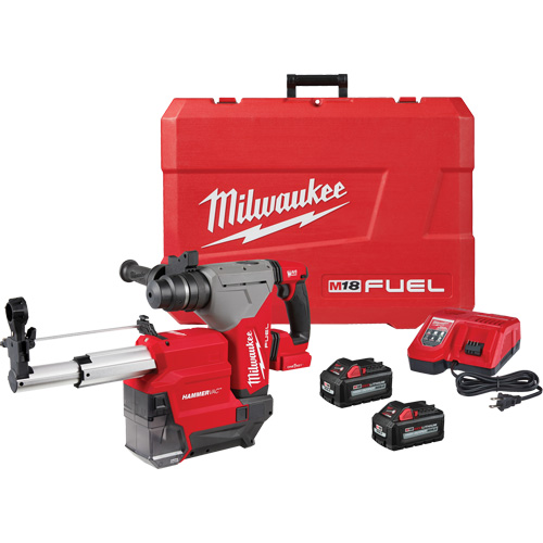 Marteau rotatif M18 Fuel SDS Plus avec ensemble d&eacute;poussi&eacute;reur Hammervac, 18 V, 1-1/8" - 3", 800 tr/min Auto Electric Service Ltd.