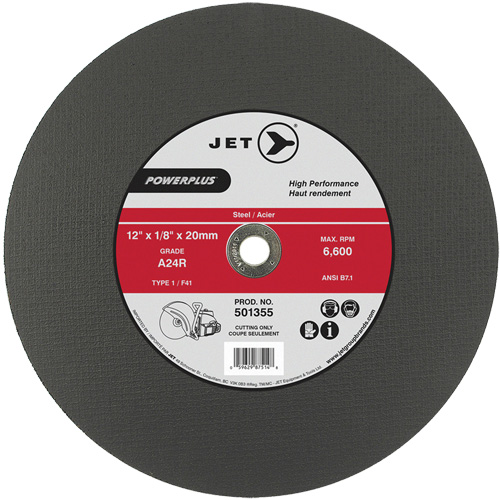 A24R PowerPlus Cut-Off Wheel, 12" x 1/8", 20 mm Arbor, Type 1, 6600 RPM Auto Electric Service Ltd.