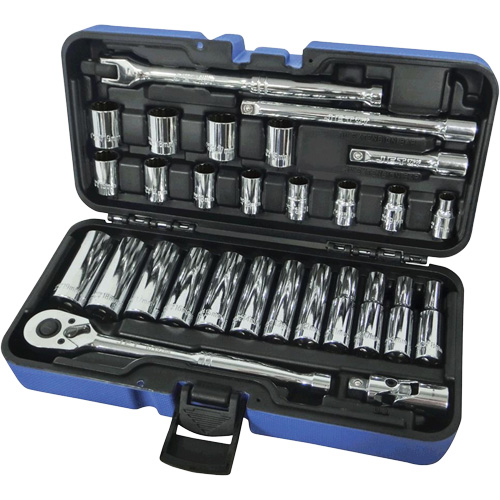 Jeux Rochets & douilles &agrave; 12 pans combin&eacute;s, 30 Mcx, Prise de 3/8", Profond Auto Electric Service Ltd.