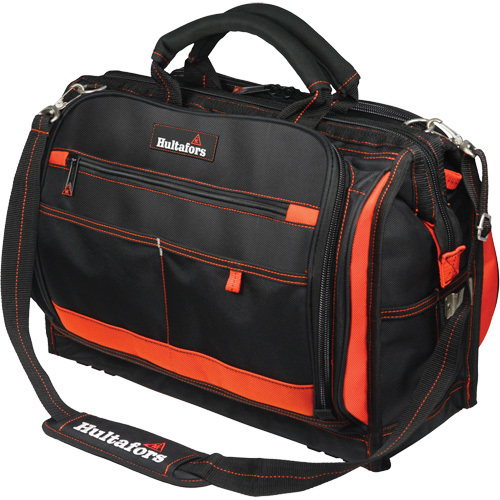 18" Multi-Compartment Tool Carrier, Ballistic Polyester, 50 Pockets, Black/Red Auto Electric Service Ltd.