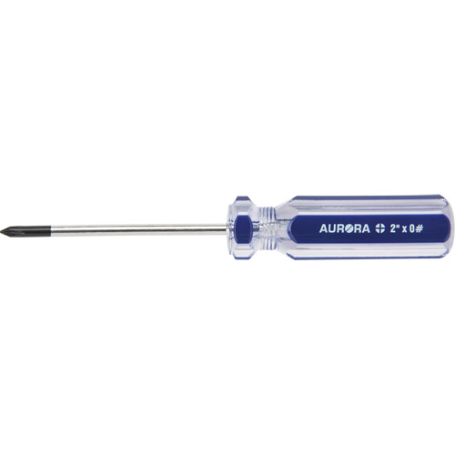 Blue Transparent Striped Philips Screwdriver, #0, Plastic Handle Auto Electric Service Ltd.