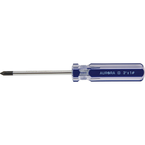 Blue Transparent Striped Philips Screwdriver, #1, Plastic Handle Auto Electric Service Ltd.