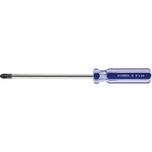 Blue Transparent Striped Philips Screwdriver, #3, Plastic Handle Auto Electric Service Ltd.