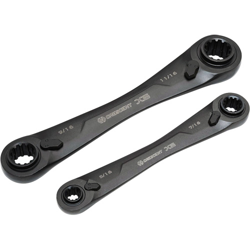 X6 4-in-1 Black Oxide Spline Ratcheting SAE Wrench Set, 2 Pieces, Imperial Auto Electric Service Ltd.