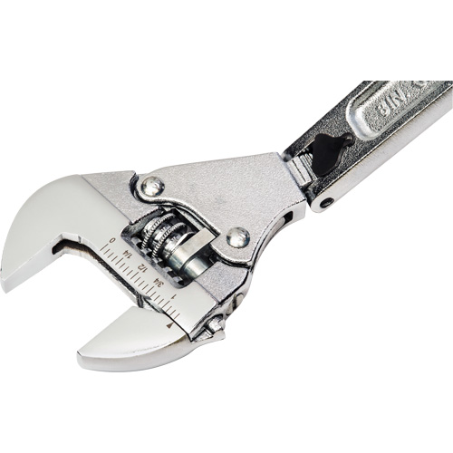Adjustable Ratcheting Flex Wrench, 8" L, 2-27/50" Max Width, Chrome/Polished Auto Electric Service Ltd.