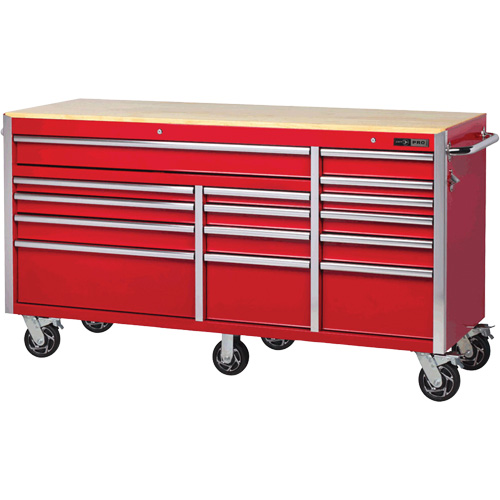 PRC7215 Armoire roulante de s&eacute;rie Pro, 15 tiroirs, 72" la x 24" p x Rouge Auto Electric Service Ltd.