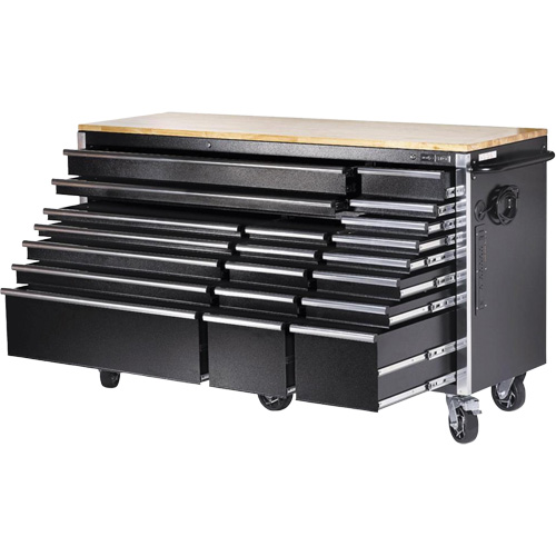 HDRC7220 Armoire mobile de s&eacute;rie HD, 20 tiroirs, 72" la x 24" p x 42-3/10" h, Noir Auto Electric Service Ltd.