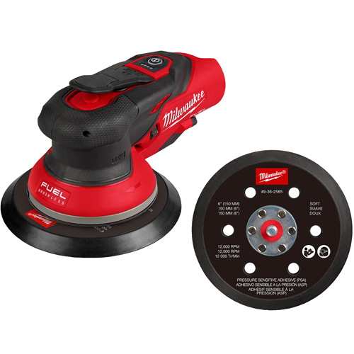 M12 FUEL 6" Random Orbital Sander, 6" Sand Paper, 12 V Auto Electric Service Ltd.