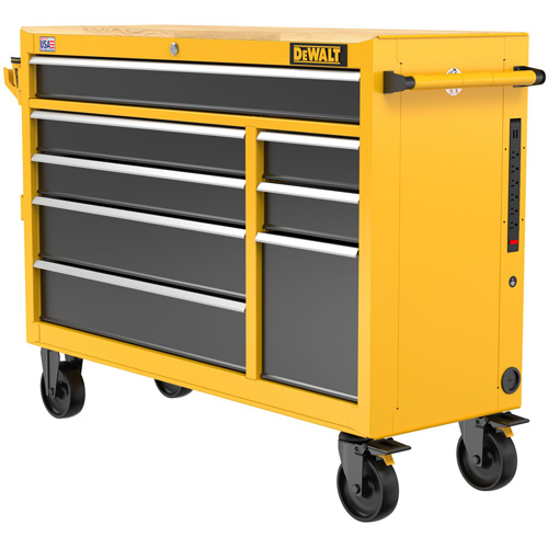Heavy-Duty Mobile Workstation, 8 Drawers, 52" W x Yellow Auto Electric Service Ltd.