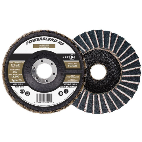 POWERBLEND NF Flap Disc, 5" x 7/8", Type 29, Z60 Grit, Zirconia Alumina Auto Electric Service Ltd.