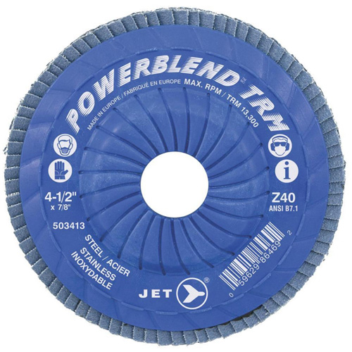 POWERBLEND TRM Trimmable Flap Disc, 4-1/2" x 7/8", Type 29, Z60 Grit, Zirconia Alumina Auto Electric Service Ltd.