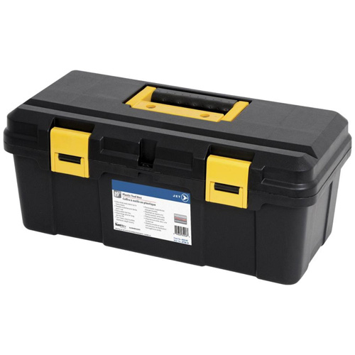 Coffre &agrave; outils portatif en plastique JPTB-19, 19" la x 9" p x 8" h, Noir Auto Electric Service Ltd.