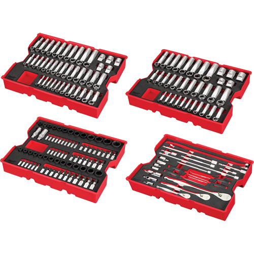Metric & SAE Ratchet & Socket Set with Trays for PACKOUT Drawers, 242 Pcs, Impact, 1/4"/3/8"/1/2" Drive Size, Deep Auto Electric Service Ltd.