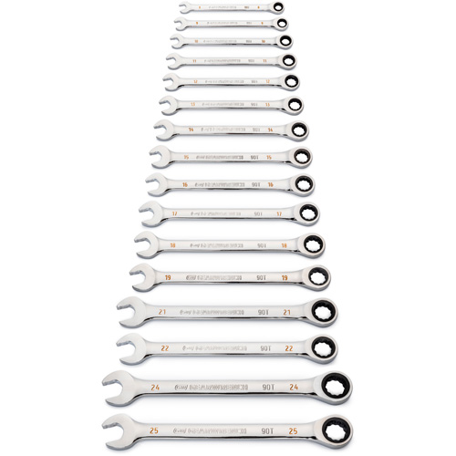 90-Tooth 12 Point Wrench Set, Ratcheting Combination, 16 Pieces, Metric Auto Electric Service Ltd.