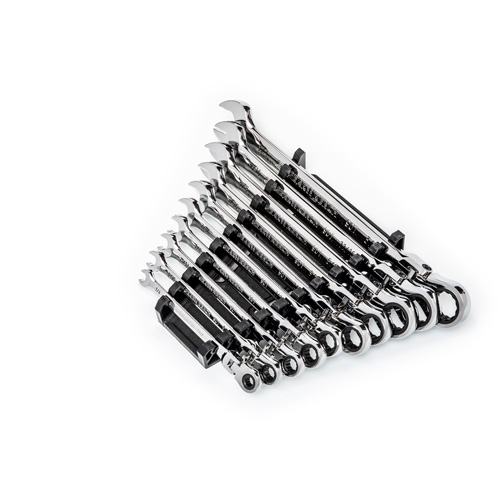 Jeu de cl&eacute;s SAE &agrave; 12 pans et 90 dents, T&ecirc;te articul&eacute;e/Combinaison &agrave; cliquet, 10 morceaux, Imp&eacute;rial Auto Electric Service Ltd.