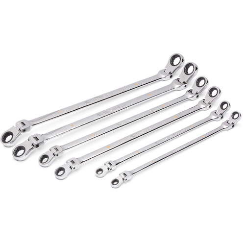 90-Tooth 12 Point Metric GearBox Double Ratcheting Wrench Set, Flex Head, 6 Pieces, Metric Auto Electric Service Ltd.