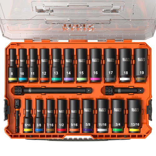 KNECT Drive Socket Set, 23 Pcs, Impact, 3/8" Drive Size, Deep Auto Electric Service Ltd.