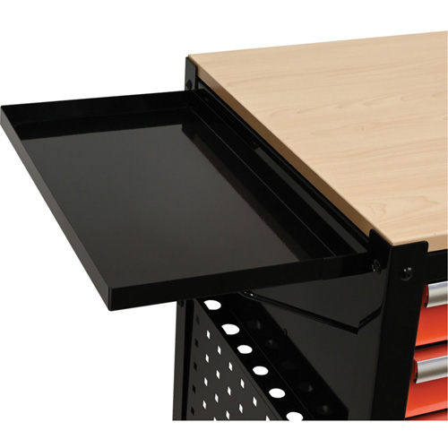 Chariot utilitaire, 4 tiroirs, Noir/Orange Auto Electric Service Ltd.