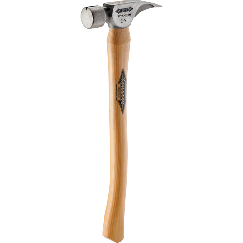 Titanium Smooth Face Hammer with Curved Hickory Handle, 14 oz., Wood Handle, 18" L Auto Electric Service Ltd.
