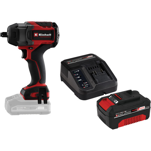 Cl&eacute; &agrave; chocs professionnelle sans fil avec batterie 4 Ah PXC et ensemble de d&eacute;part de chargeur, 18 V, Mandrin 1/2" Auto Electric Service Ltd.