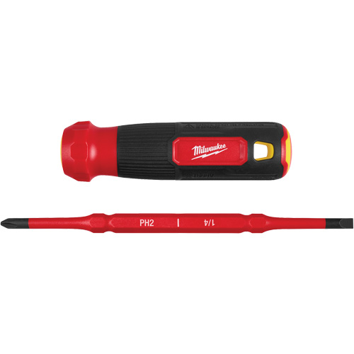 2-in-1 1000V Insulated Flip Shank Multi-Bit Screwdriver, 8-4/5" L, Cushion Grip Handle Auto Electric Service Ltd.