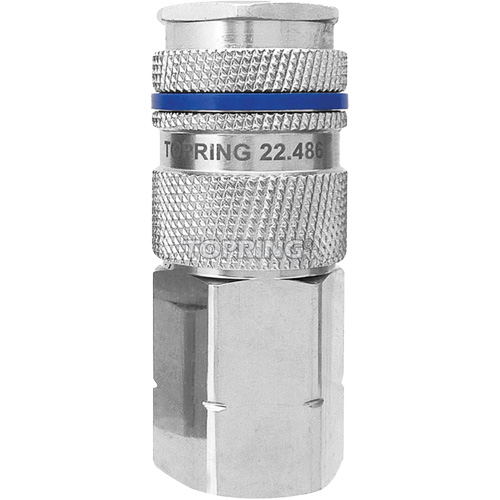 QUIKSILVER Industrial Quick Coupler, Nickel Plated Brass, 1/2", Female NPT, 500 psi Auto Electric Service Ltd.