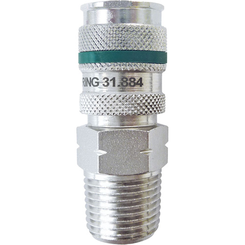 QUIKSILVER Ultraflo 7.8 mm Quick Coupler, Zinc-Plated Steel, 1/2", Male NPT, 362 PSI Auto Electric Service Ltd.