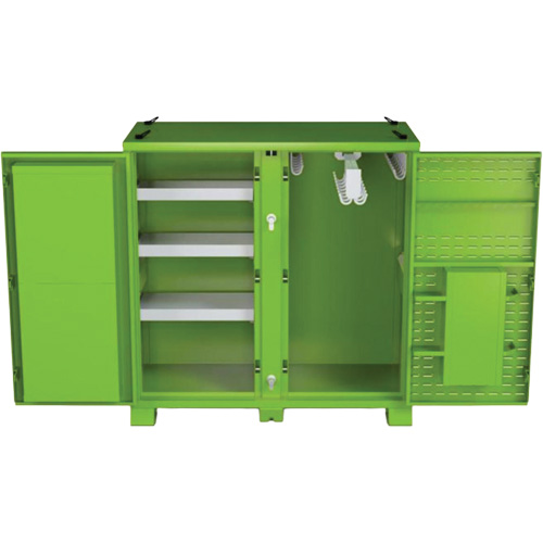 Armoire ventil&eacute;e pour le rangement d'&eacute;PI sur place, Acier, Vert lime haute visibilit&eacute; Auto Electric Service Ltd.