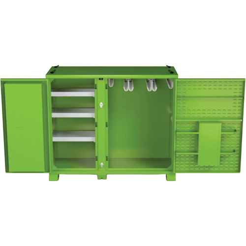Armoire de rangement d'&eacute;PI sur place, Acier, Vert lime haute visibilit&eacute; Auto Electric Service Ltd.