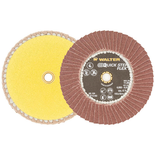 Disque &agrave; lamelles QUICK-STEP FLEX, 4-1/2" x Type 29, Grain 120, Oxyde d'aluminium Auto Electric Service Ltd.