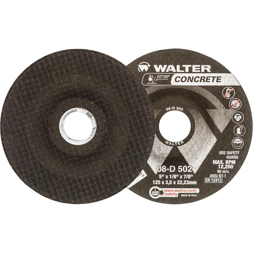 Depressed Centre Grinding Wheels - Concrete Type 27, 5" x 1/8", 7/8" Arbor, Type 27 Auto Electric Service Ltd.