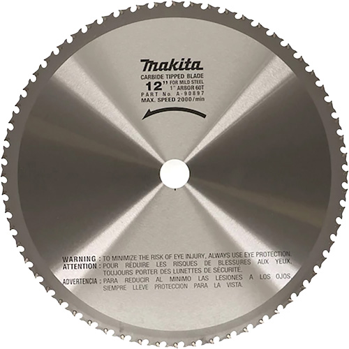 Lame de tronçonneuse pour scies &agrave; tronçonner portatives, 12", 60 dents, Pour M&eacute;tal Auto Electric Service Ltd.