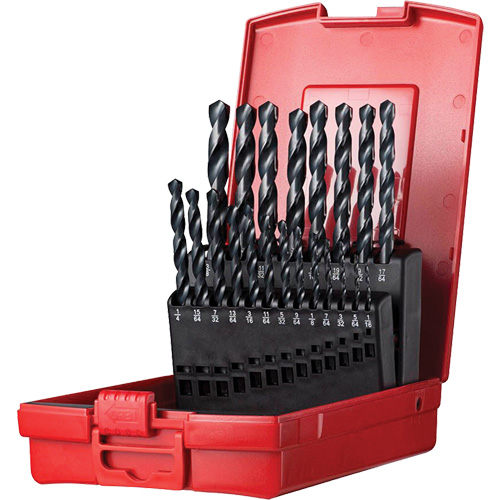 Jobber Length Drill Bit Set, 19 Pieces, High Speed Steel Auto Electric Service Ltd.