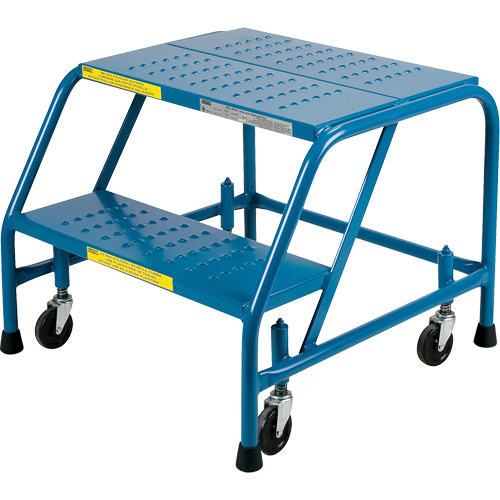 Escabeau roulant, 2 marches, Largeur de la marche 18", Hauteur de la plateforme 19", Acier Auto Electric Service Ltd.