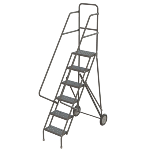 Rolling Ladder, 6 Steps, Serrated, 66" High Auto Electric Service Ltd.