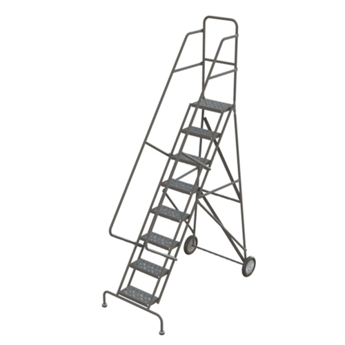 Rolling Ladder, 8 Steps, Serrated, 86" High Auto Electric Service Ltd.