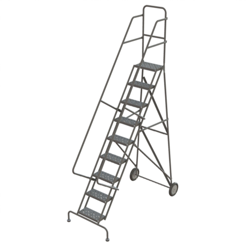 Rolling Ladder, 9 Steps, Serrated, 96" High Auto Electric Service Ltd.
