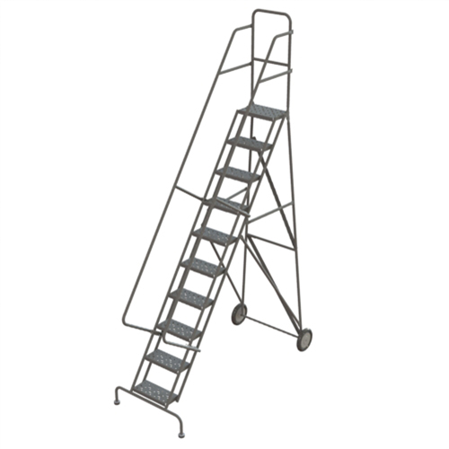 Rolling Ladder, 10 Steps, Serrated, 106" High Auto Electric Service Ltd.