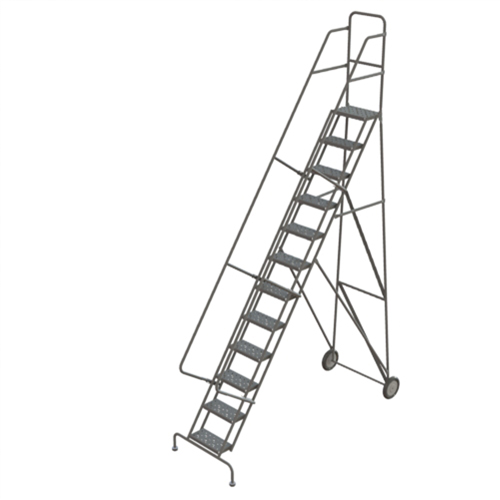 Rolling Ladder, 12 Steps, Serrated, 126" High Auto Electric Service Ltd.