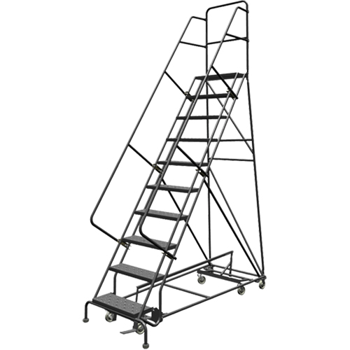 &eacute;chelles roulantes multidirectionnelles, 10 marches, Largeur de la marche 24", Hauteur de la plateforme 100", Acier Auto Electric Service Ltd.
