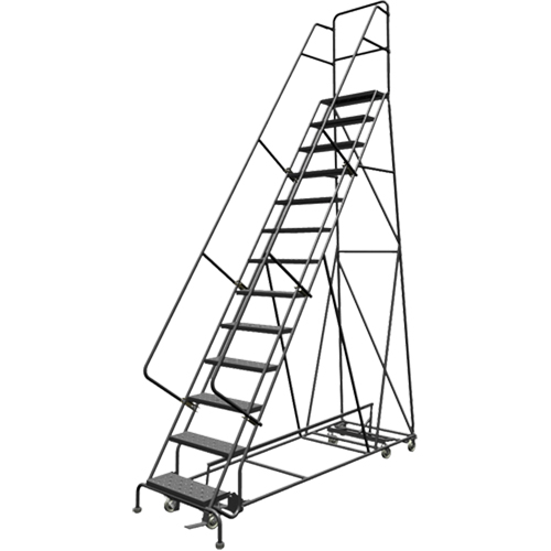 All Directional Rolling Ladder, 13 Steps, 24" Step Width, 130" Platform Height, Steel Auto Electric Service Ltd.