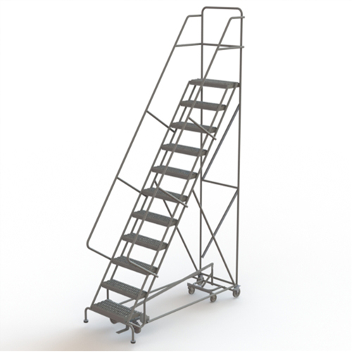 All Directional Rolling Ladder, 11 Steps, 24" Step Width, 110" Platform Height, Steel Auto Electric Service Ltd.