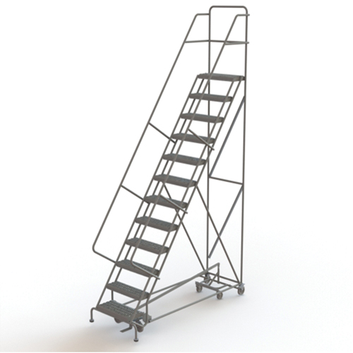 All Directional Rolling Ladder, 12 Steps, 24" Step Width, 120" Platform Height, Steel Auto Electric Service Ltd.