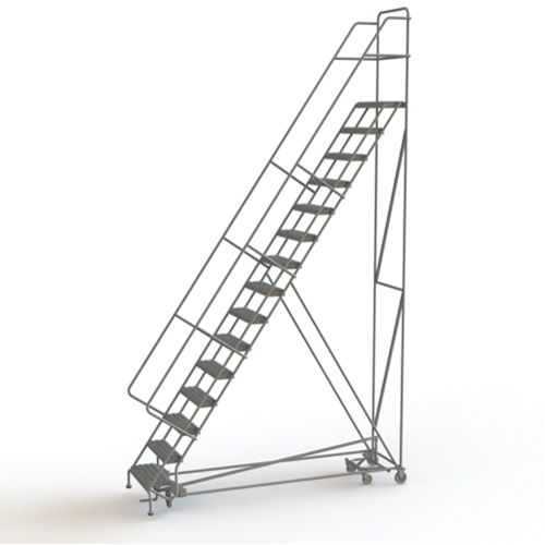 All Directional Rolling Ladder, 15 Steps, 24" Step Width, 150" Platform Height, Steel Auto Electric Service Ltd.